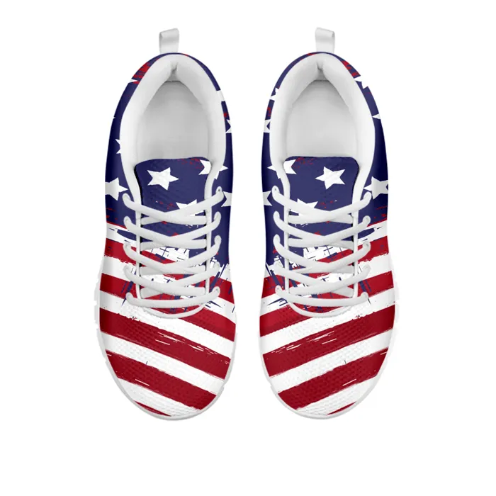 4th of July U.S. Flag Running Shoes