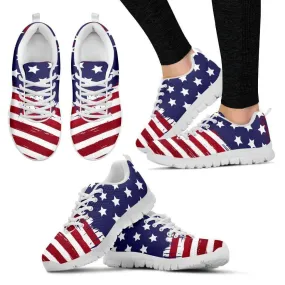 4th of July U.S. Flag Running Shoes