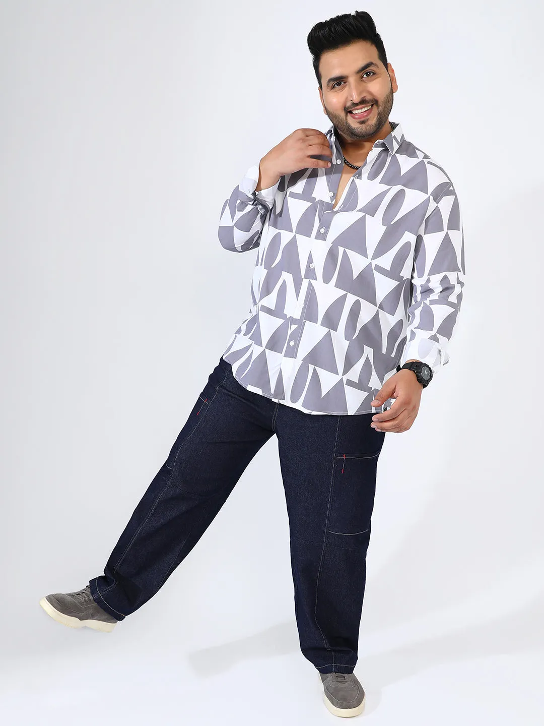 Abstract Block Shirt Instafab Plus