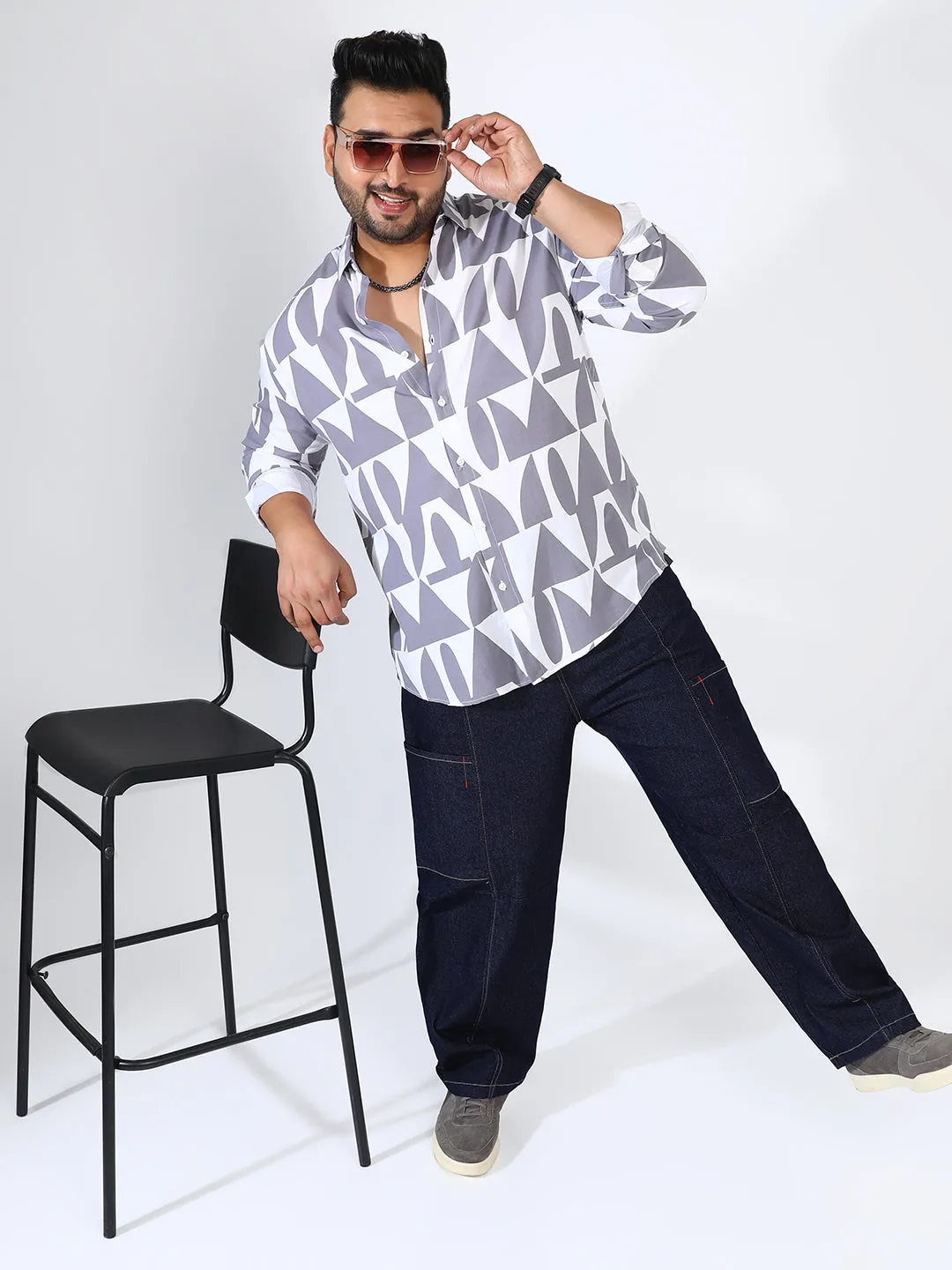 Abstract Block Shirt Instafab Plus