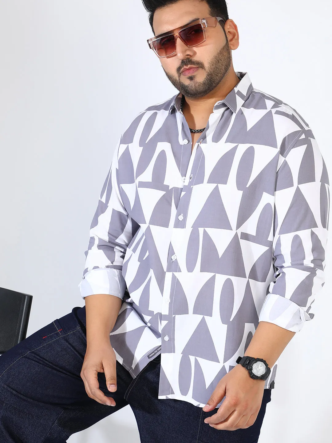 Abstract Block Shirt Instafab Plus