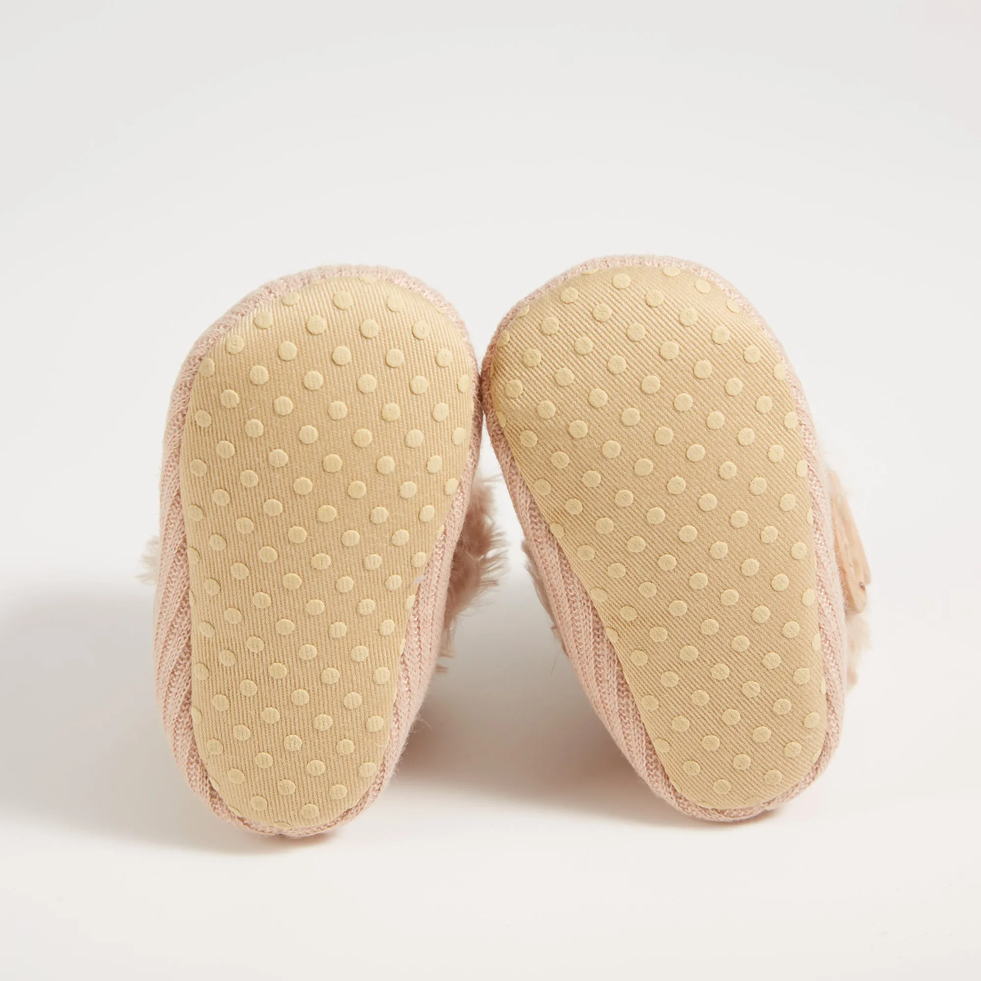 Baby / Toddler Girl Solid Button Fluff Knitted Casual Fleece-lining Prewalker Shoes