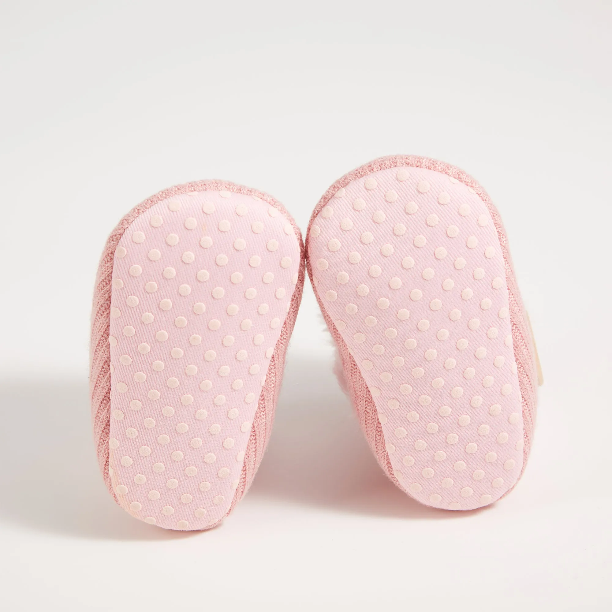 Baby / Toddler Girl Solid Button Fluff Knitted Casual Fleece-lining Prewalker Shoes