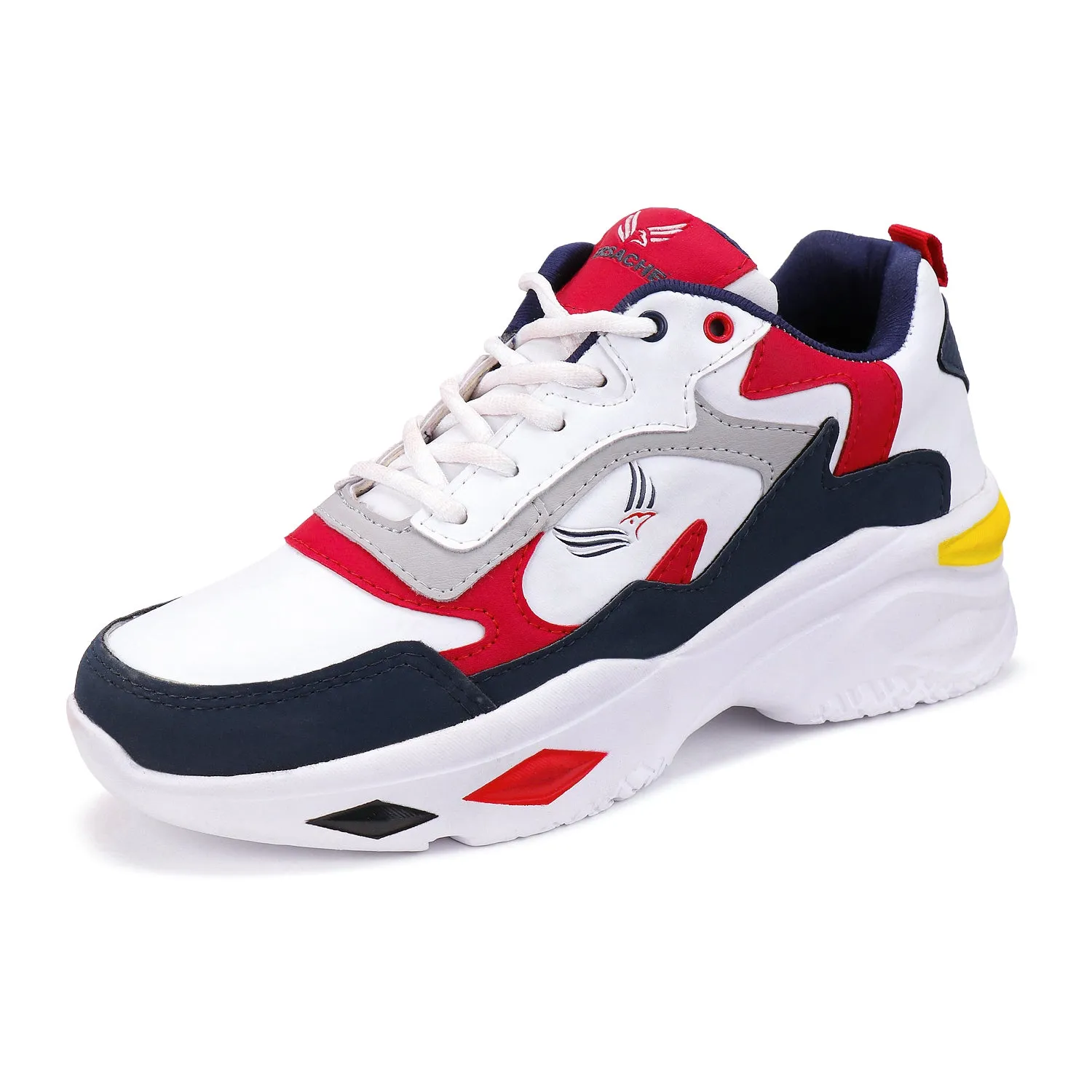 Bersache Lightweight Casual Sneaker Shoes For Men Red-9010