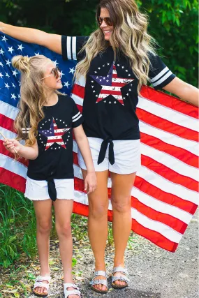 Black Flag Star Parent-child T Shirt