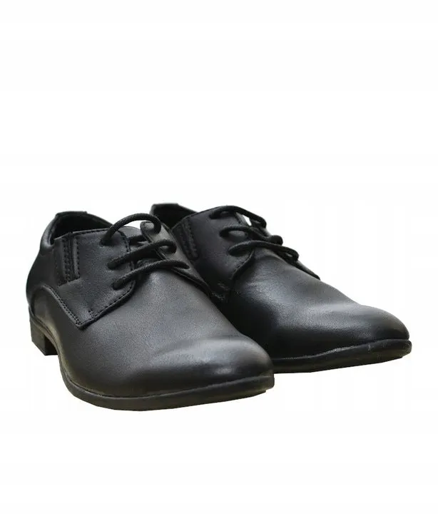 Boys' Elegant Black Eco-Leather Oxfords | AB125C-16