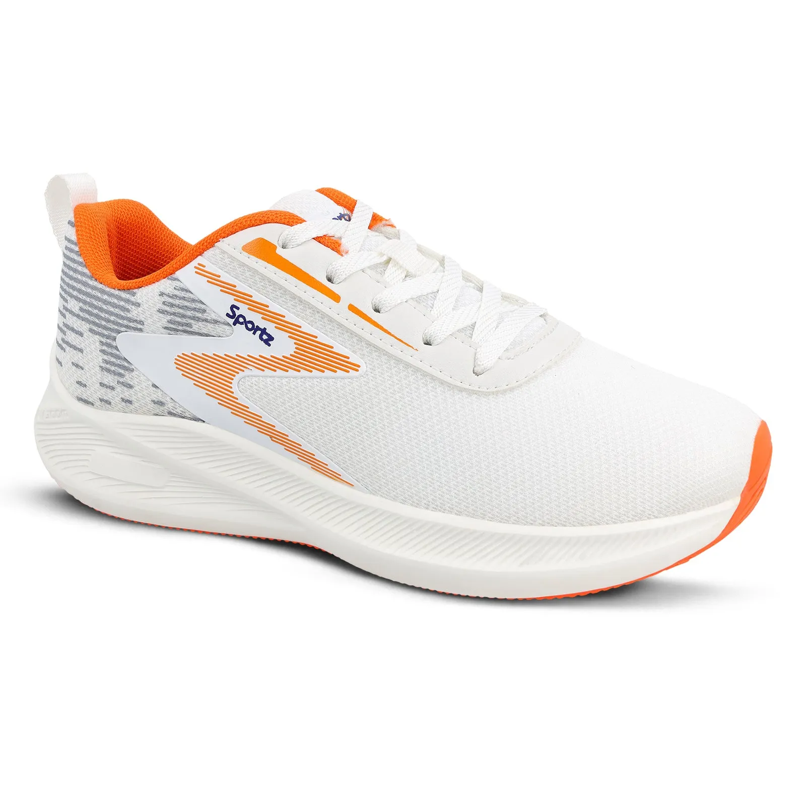 Boy's Lace-up Sports Shoe - WS9611 White Orange