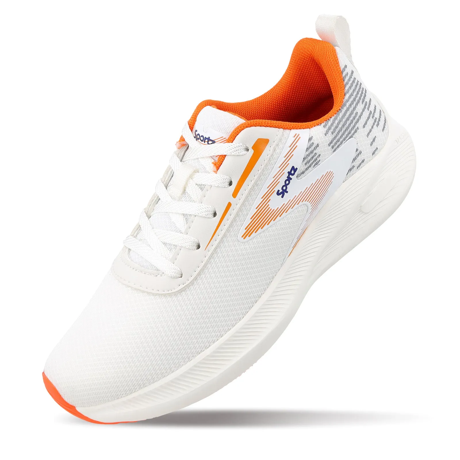 Boy's Lace-up Sports Shoe - WS9611 White Orange