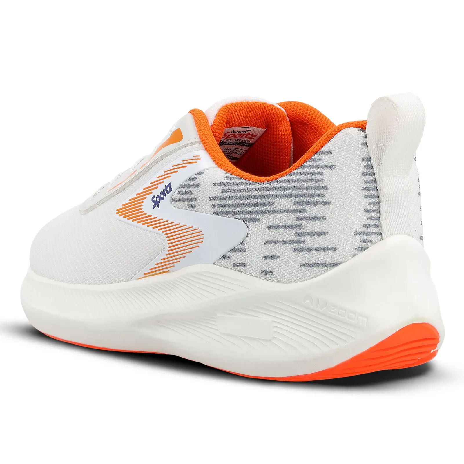 Boy's Lace-up Sports Shoe - WS9611 White Orange