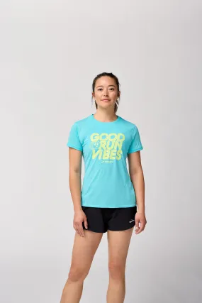 Brooks | Distance Short Sleeve 3.0 | Women's | Strobe Blue/Good Run Vibes