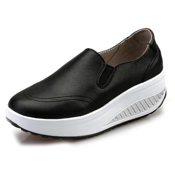 Comfy Slip-On Matte Platform Shoes