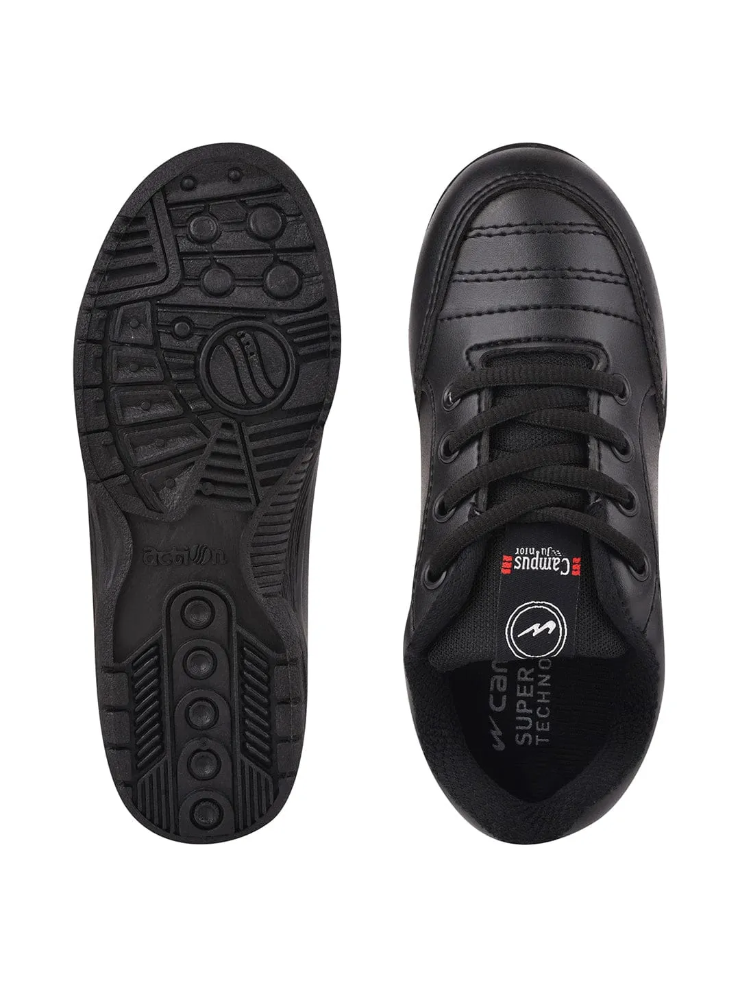 CS-1258S Black Child School Shoes