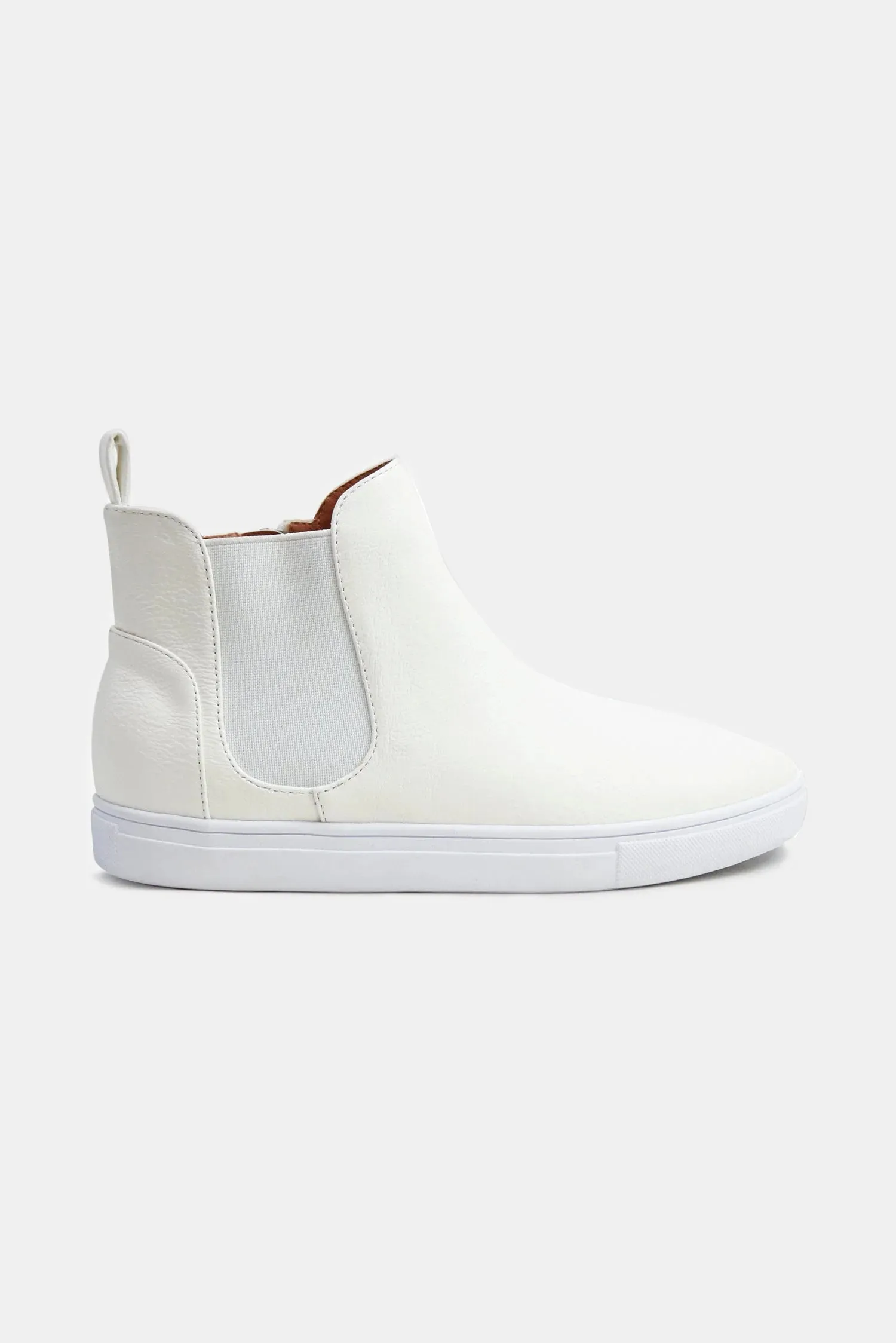 Faux Suede Elastic Side Panel Sneakers