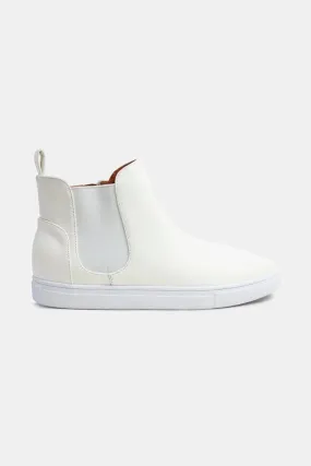 Faux Suede Elastic Side Panel Sneakers