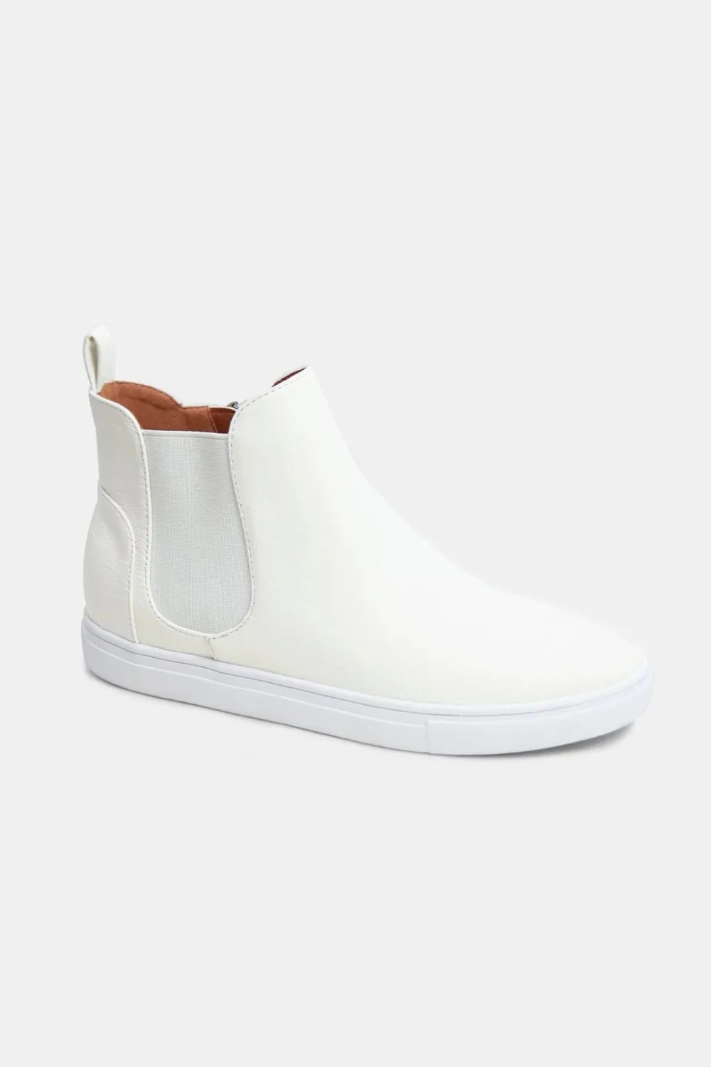 Faux Suede Elastic Side Panel Sneakers