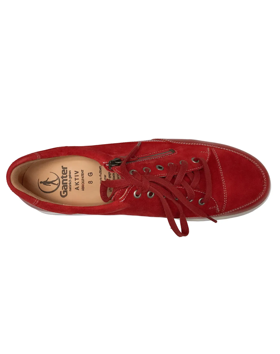 GANTER 208771 GISA ACTIVE LACE 3-9.5H - RED VELOUR