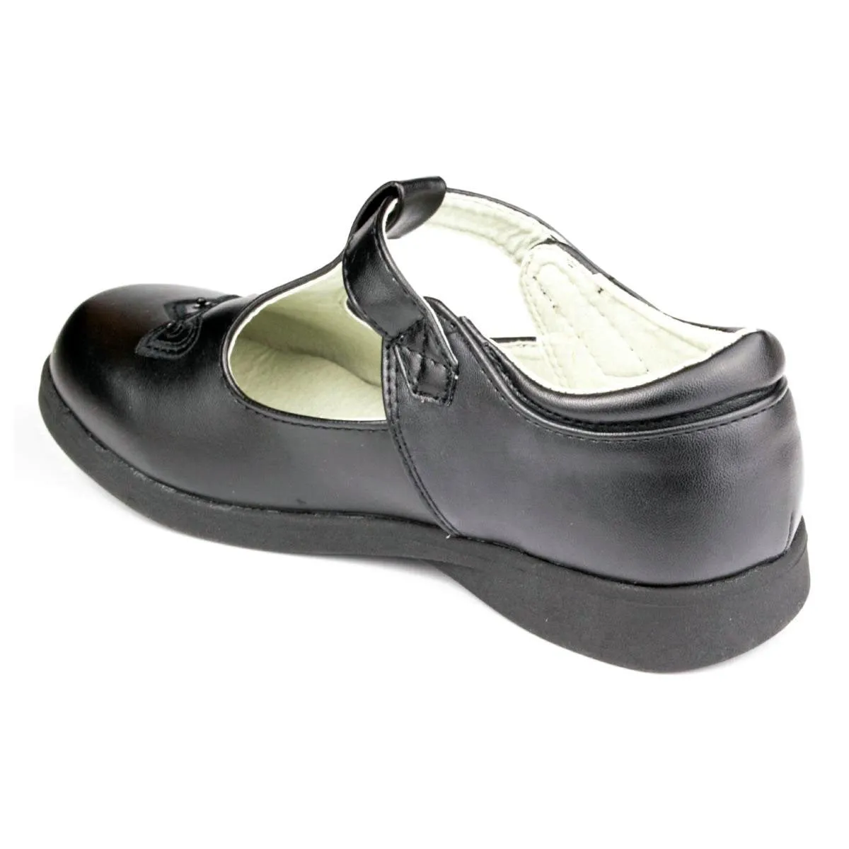 Girls Black T-Bar Shoe Fasten