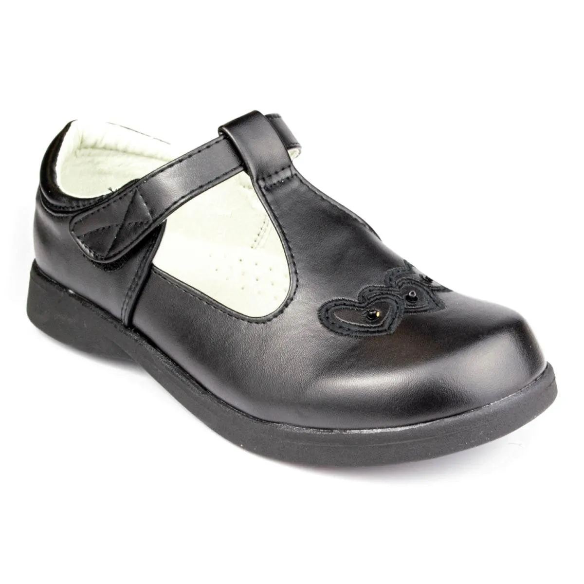 Girls Black T-Bar Shoe Fasten