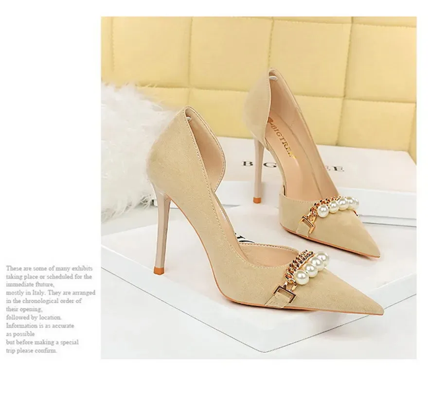 New Fashion Pearl Chain Office Women Pumps