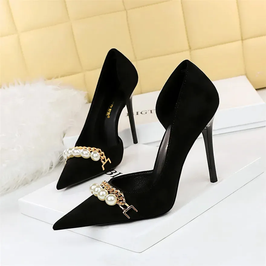 New Fashion Pearl Chain Office Women Pumps