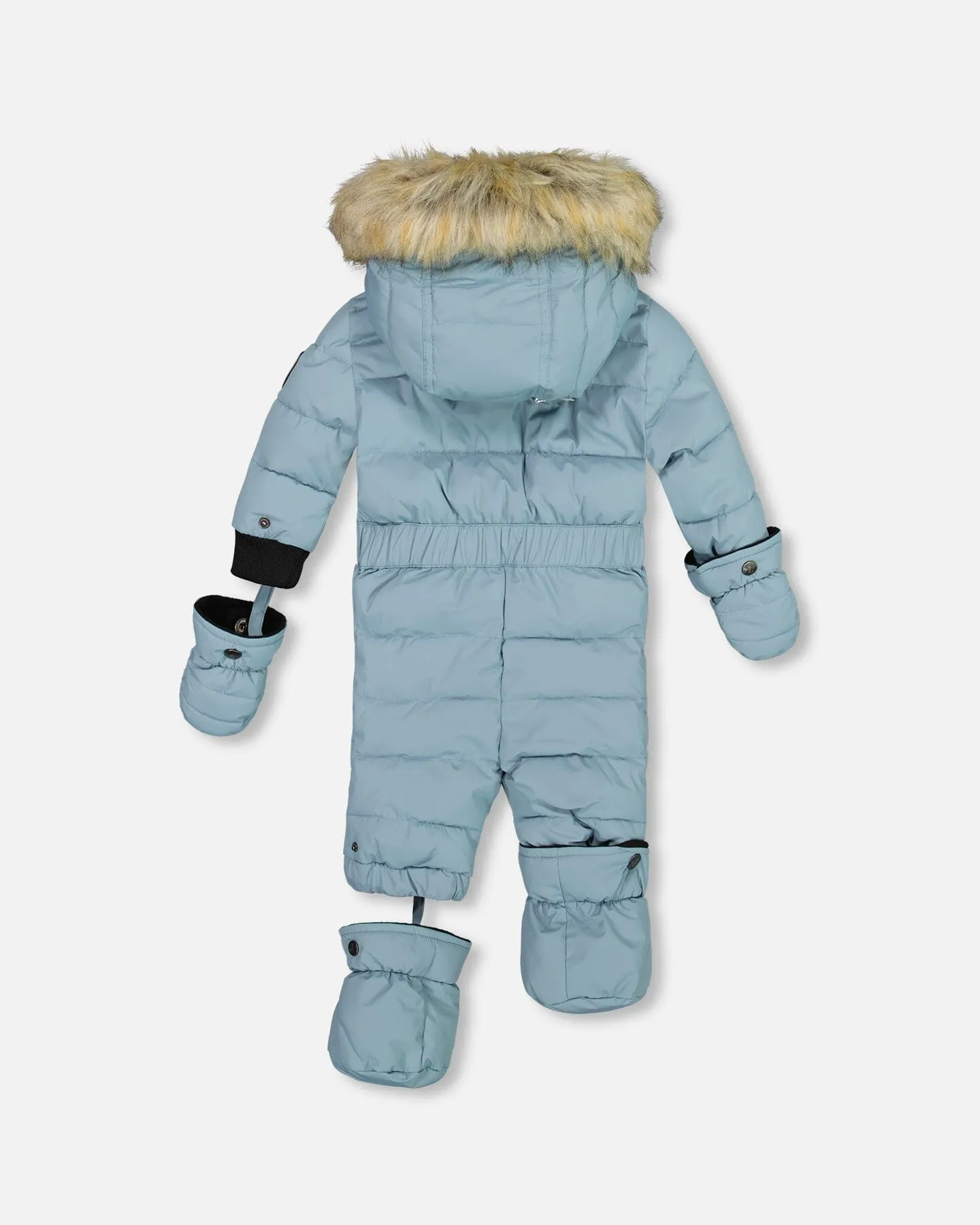 One Piece Baby Snowsuit Ash Blue