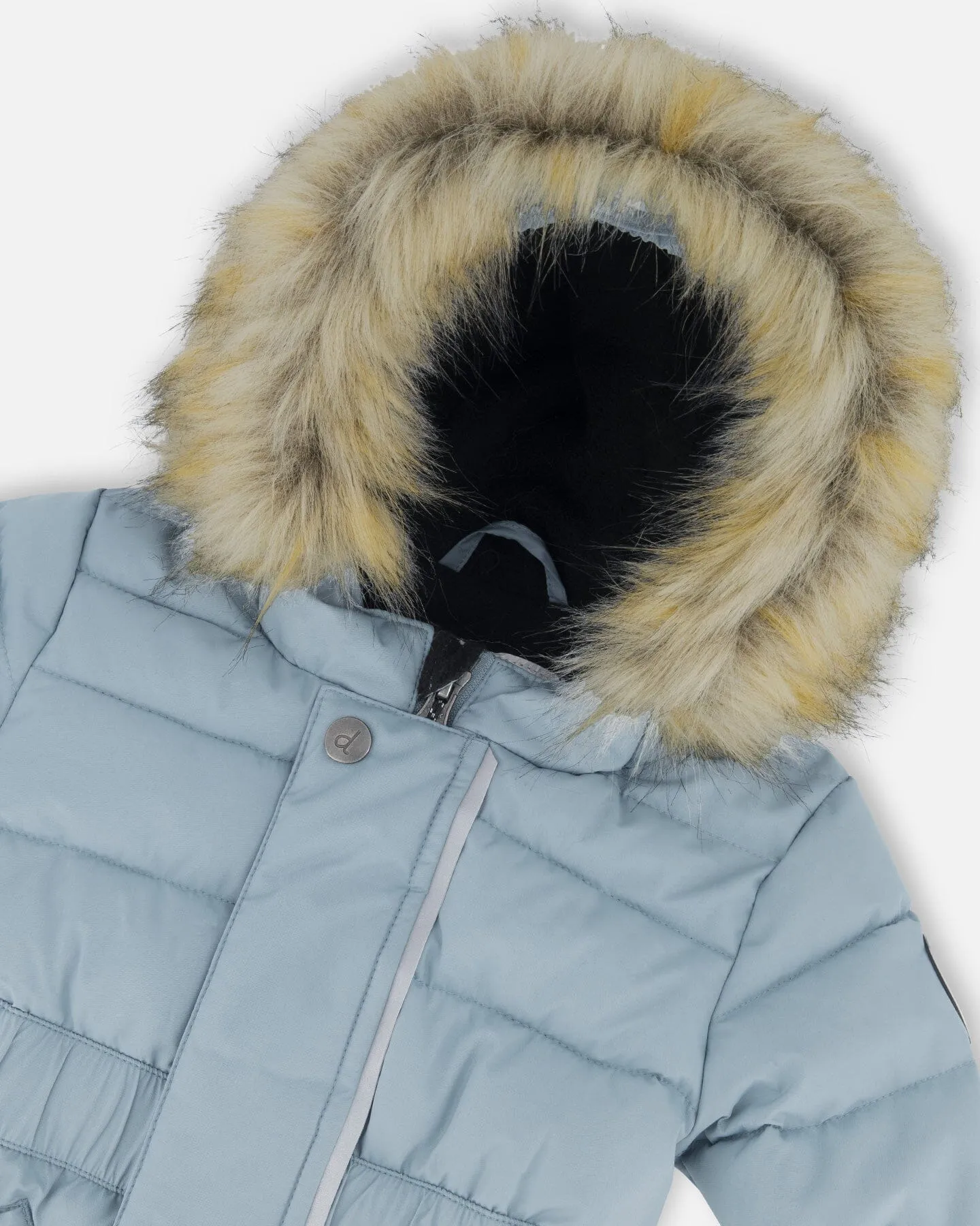 One Piece Baby Snowsuit Ash Blue