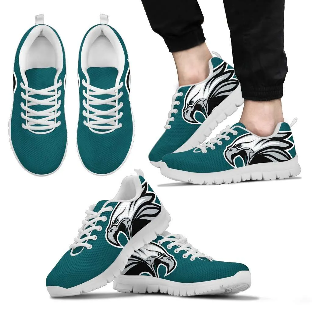 Philadelphia Fan Art Eagle on Green Running Shoes