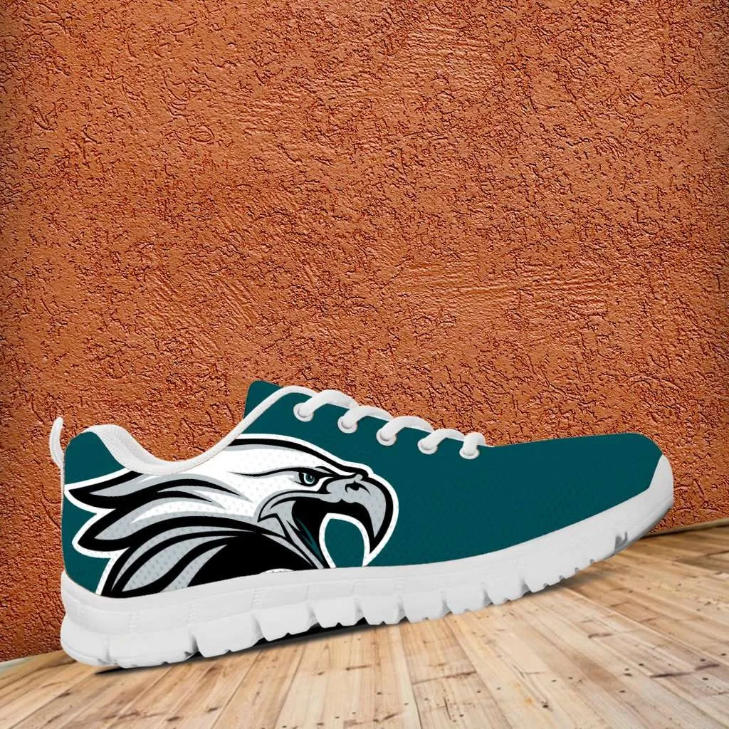Philadelphia Fan Art Eagle on Green Running Shoes