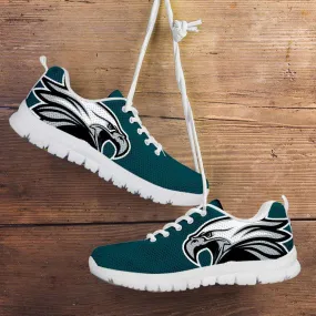 Philadelphia Fan Art Eagle on Green Running Shoes