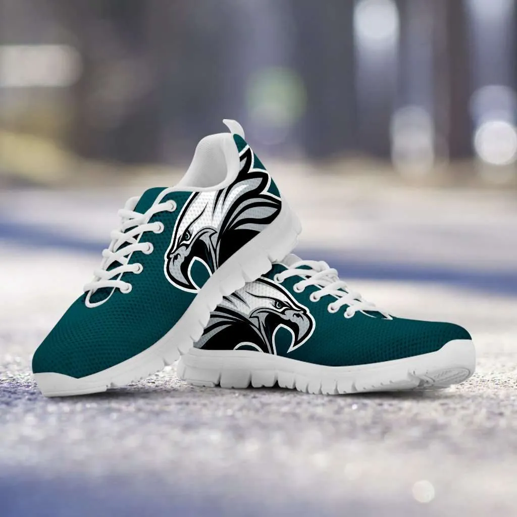 Philadelphia Fan Art Eagle on Green Running Shoes