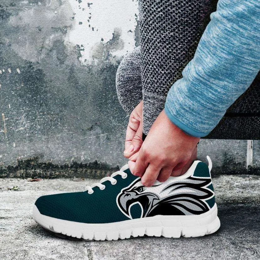 Philadelphia Fan Art Eagle on Green Running Shoes