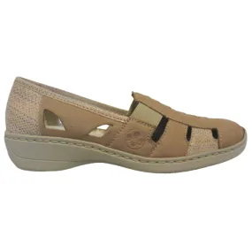 Rieker Ladies Walking Shoes - 41385-60 - Beige