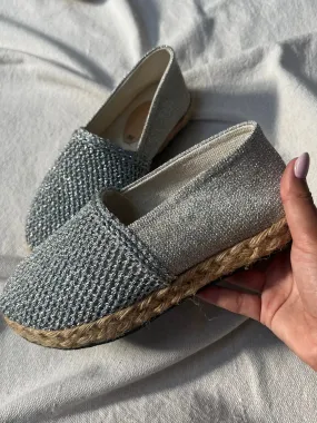 Silver Sparkle Espadrille