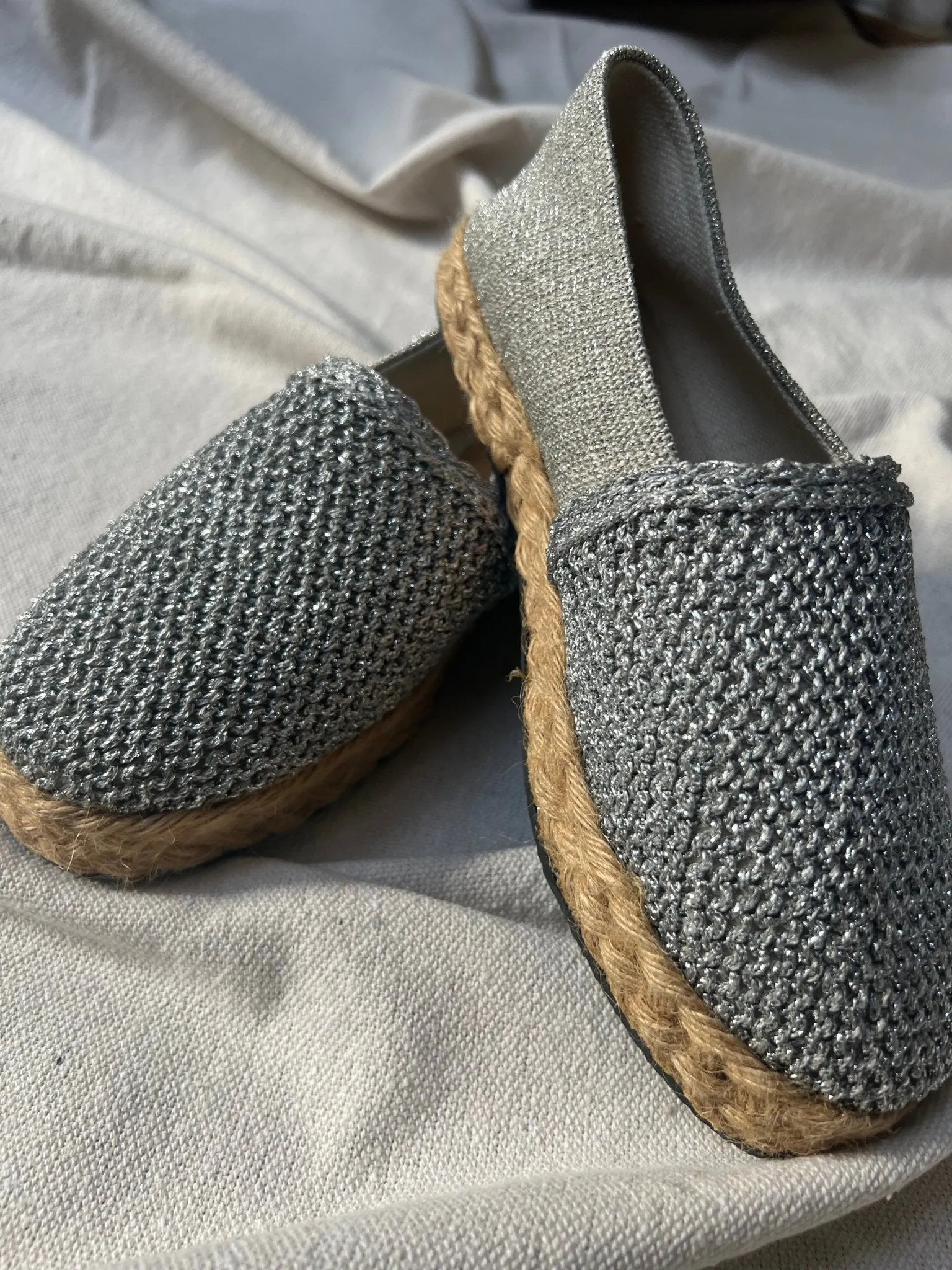 Silver Sparkle Espadrille
