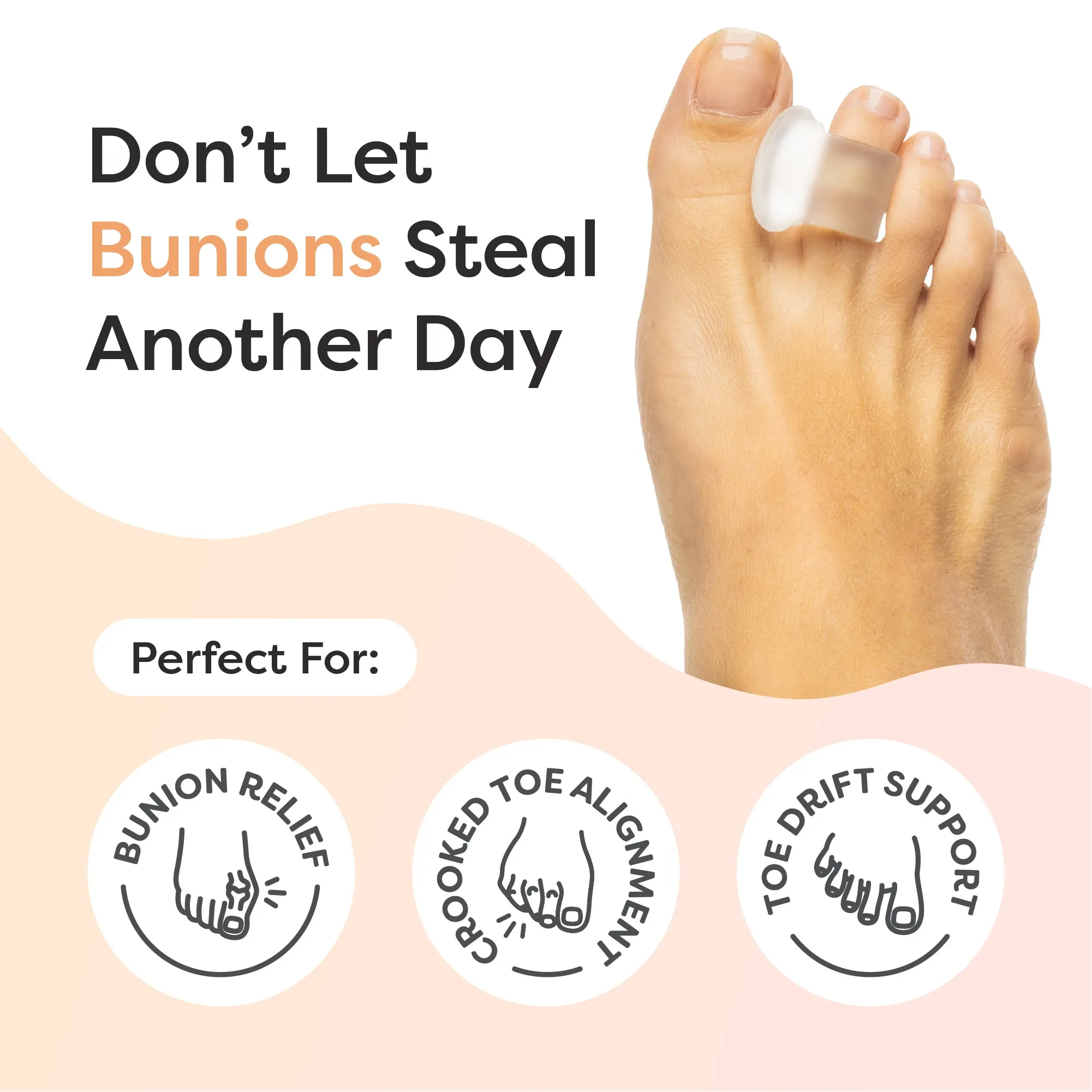 Single Loop Firm Gel Toe Corrector for Bunions
