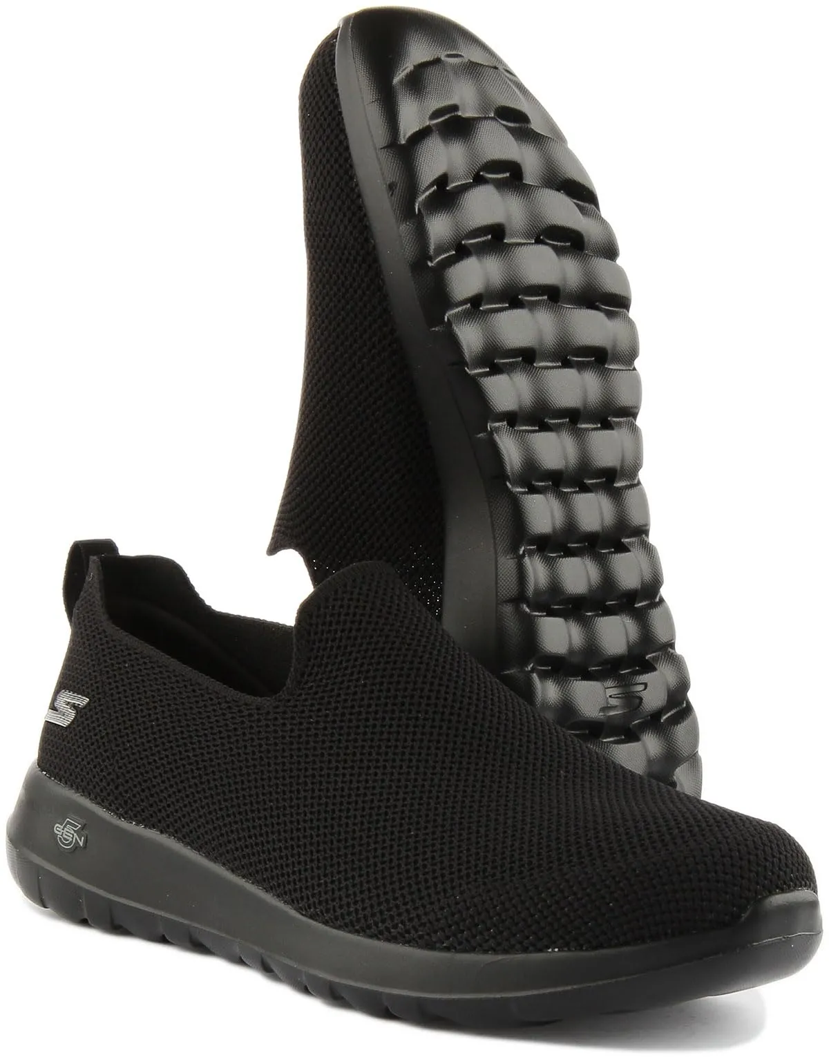 Skechers Men's Go Walk Max-Athletic Air Mesh Slip on Walkking Shoe Sneaker,Black/Black/Black,9.5 M US