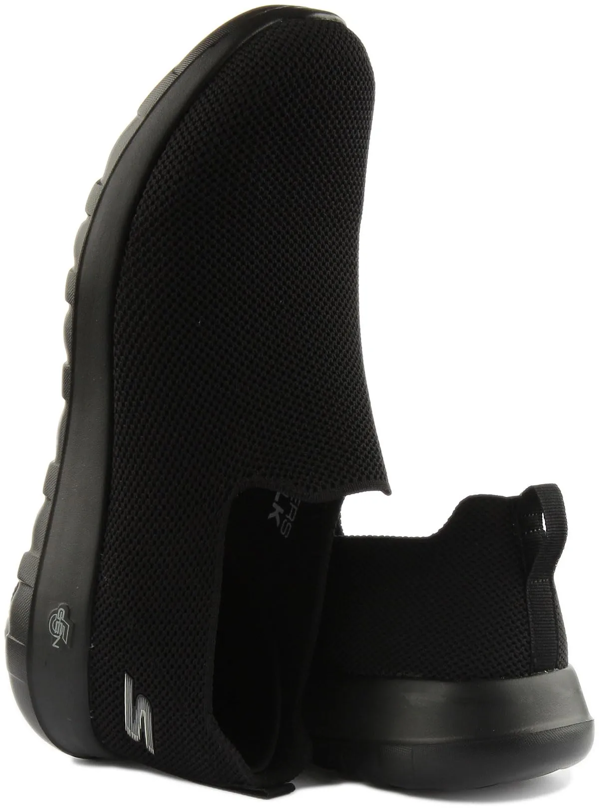 Skechers Men's Go Walk Max-Athletic Air Mesh Slip on Walkking Shoe Sneaker,Black/Black/Black,9.5 M US