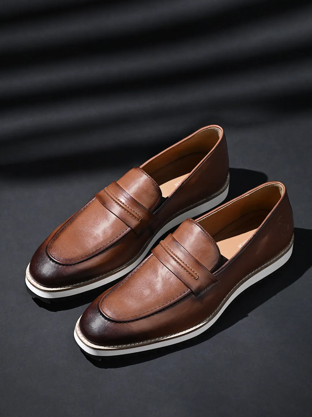 Tan Smart Casual Ultra Lightweight Moccasin Shoes