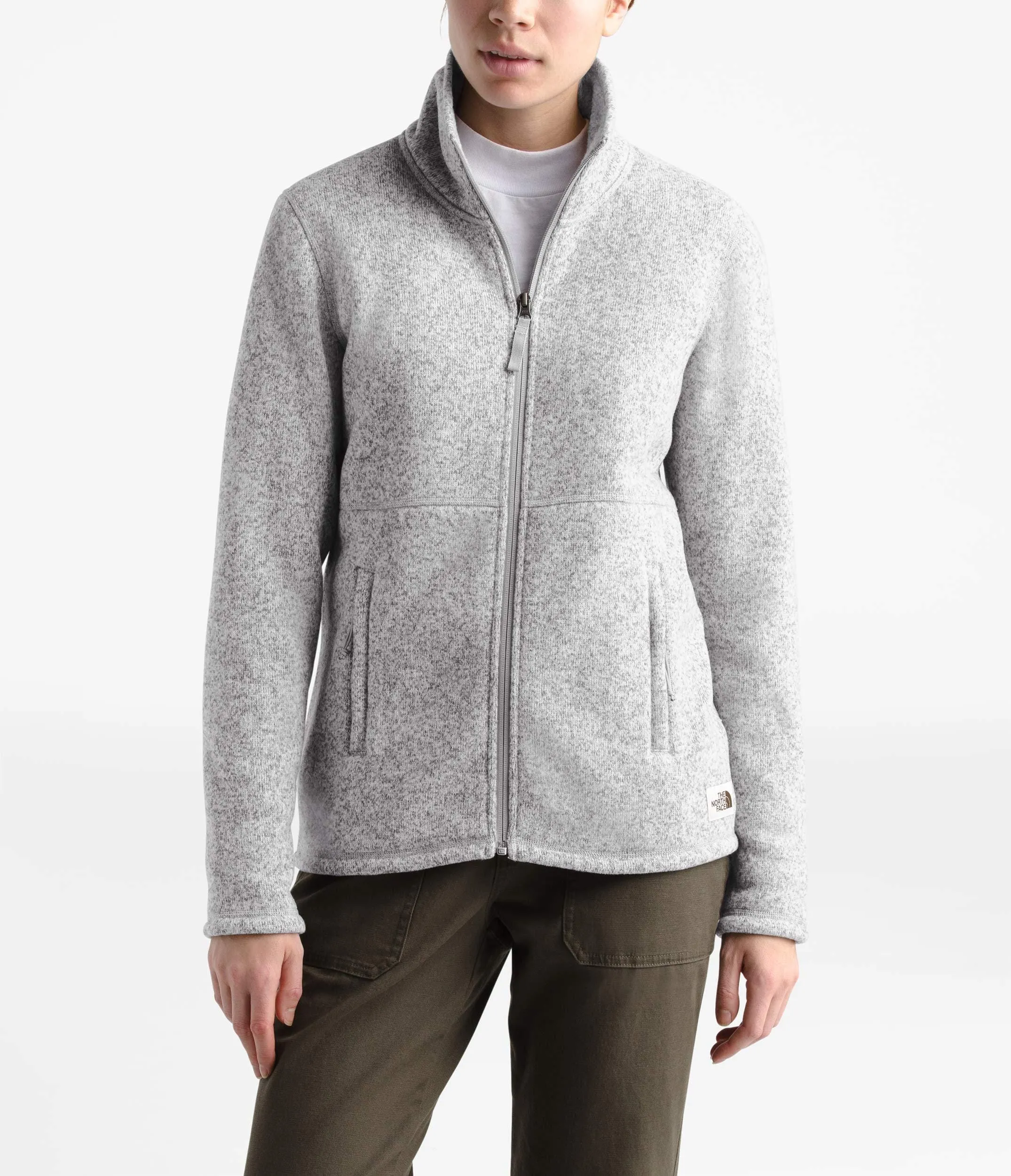 The North Face Women's Crescent Full-Zip, TNF Light Grey Heather, S