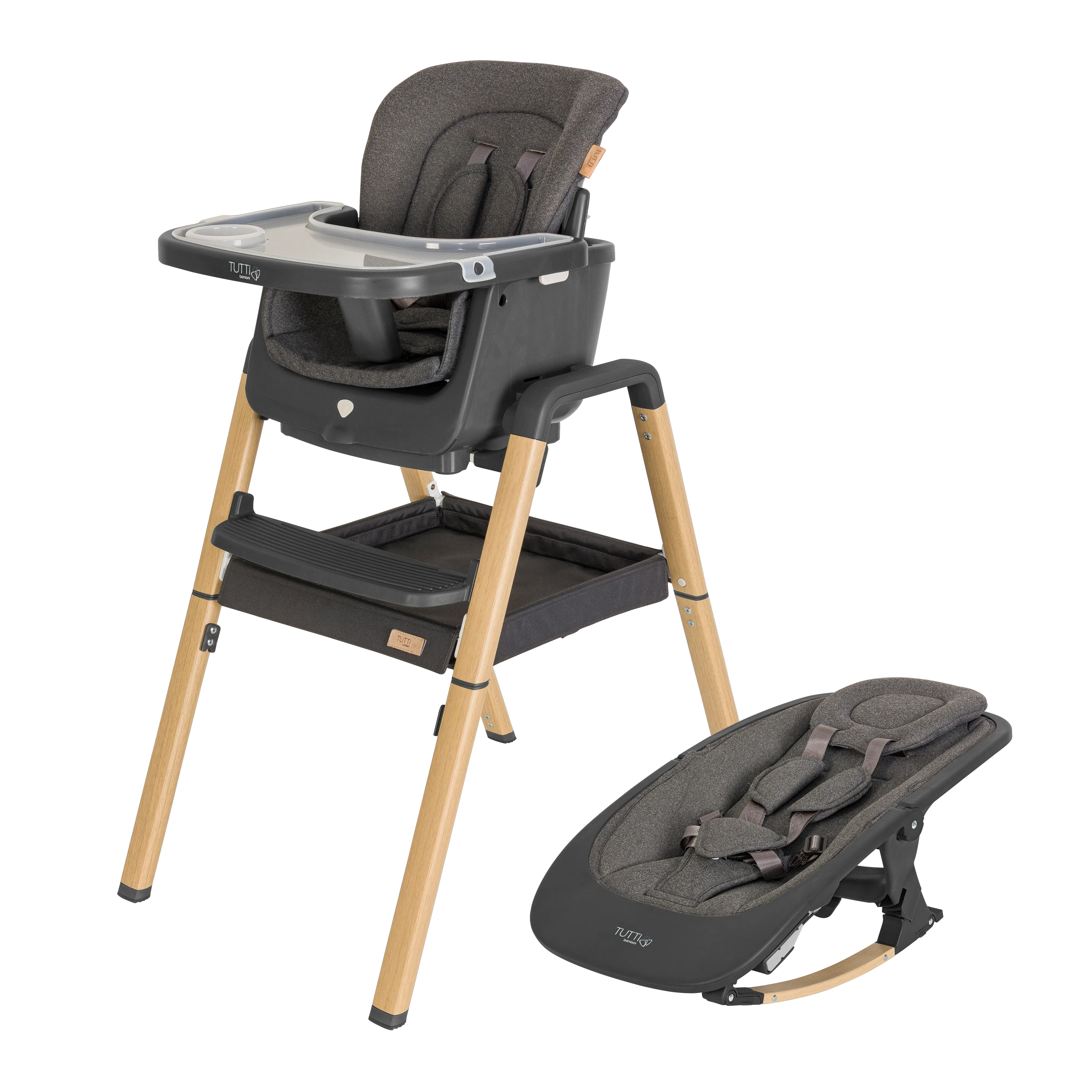 Tutti Bambini Nova Evolutionary Highchair - Grey/Oak