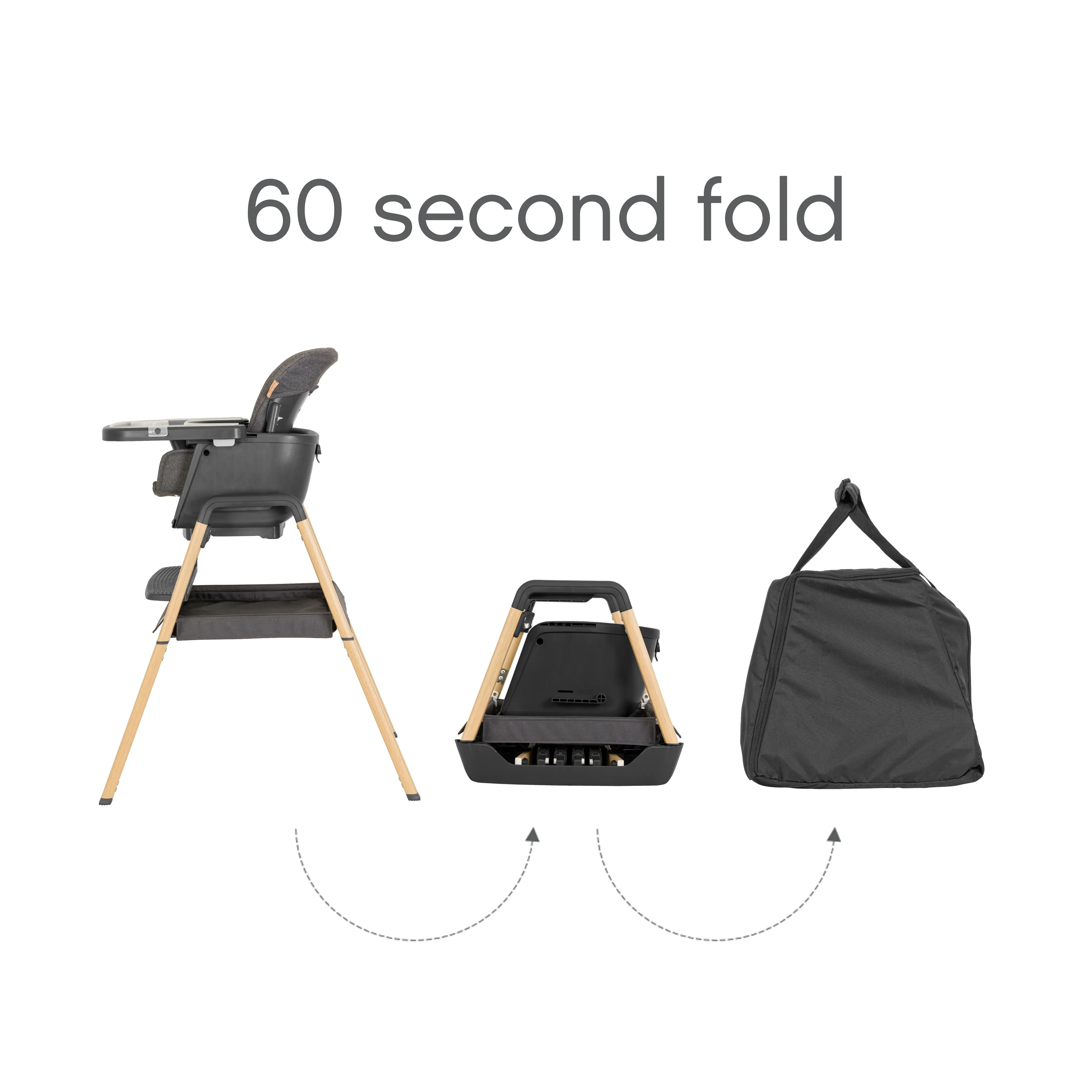 Tutti Bambini Nova Evolutionary Highchair - Grey/Oak