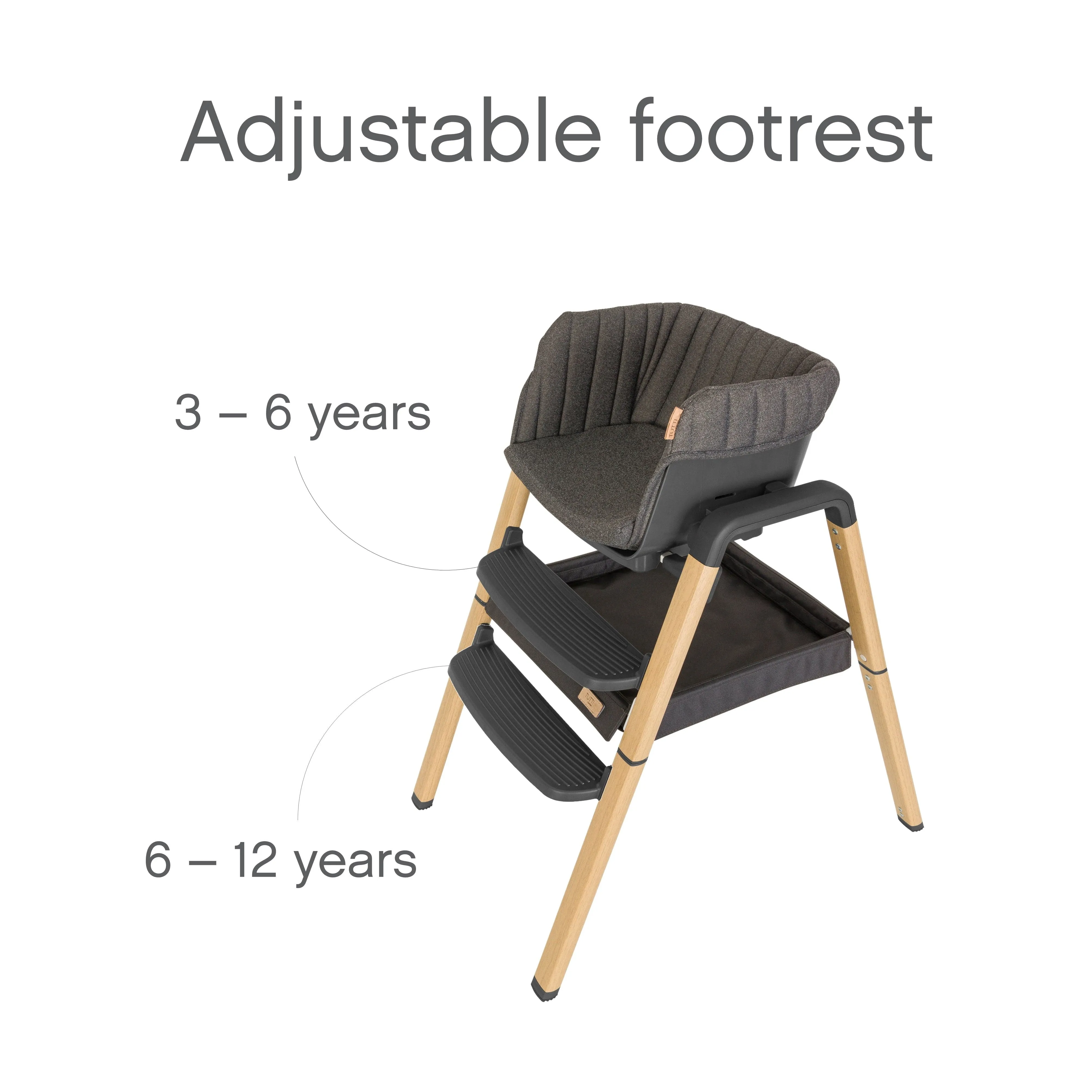 Tutti Bambini Nova Evolutionary Highchair - Grey/Oak