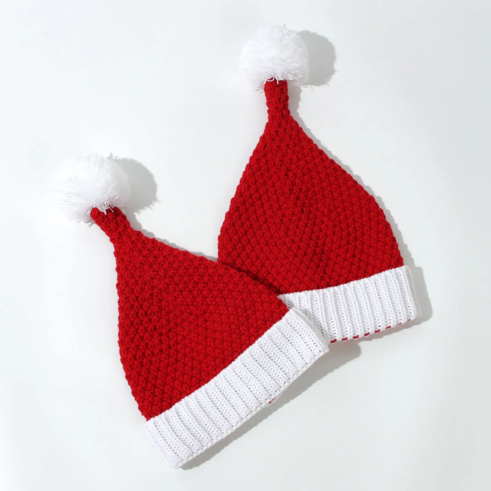 Wholesale Christmas Pom Pom Knitted Parent-child Hat